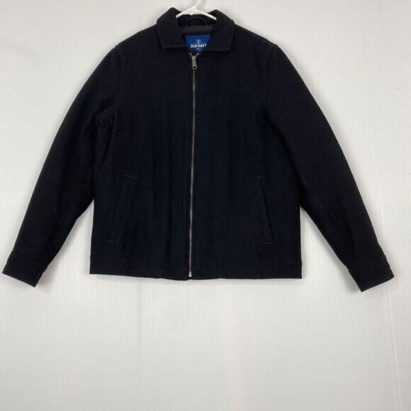 Old Navy Full-Zip Wool Blend Winter Coat/Jacket Men's  Size S/P Pockets Black - Picture 1 of 10